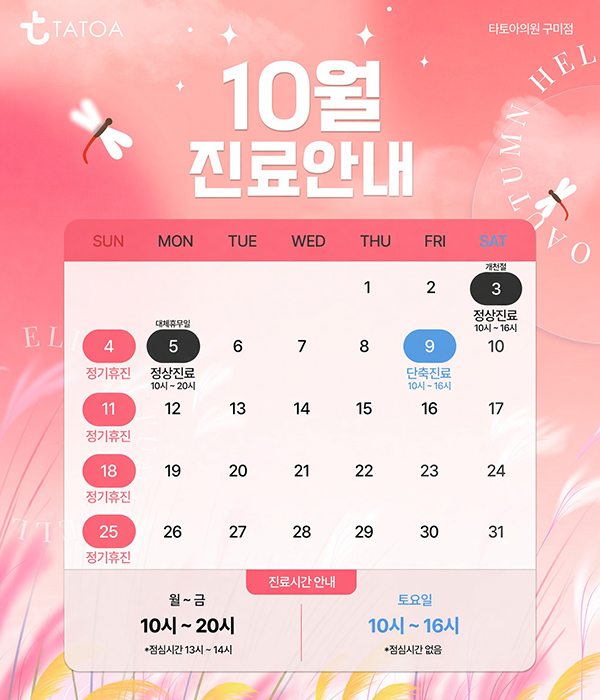 10월 진료 일정